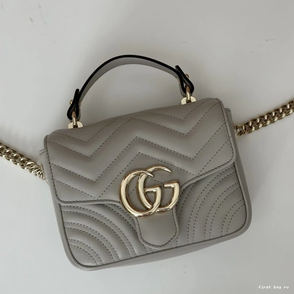 First bag ru bag-17*13*6CM top handle GG mini Marmont GUCCI 0806